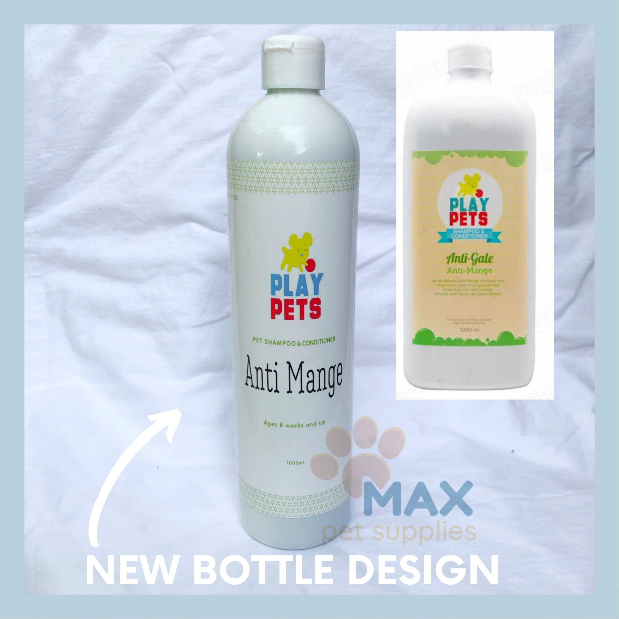 Playpets AntiMange Shampoo & Conditioner for Cats and Dogs 1000ml