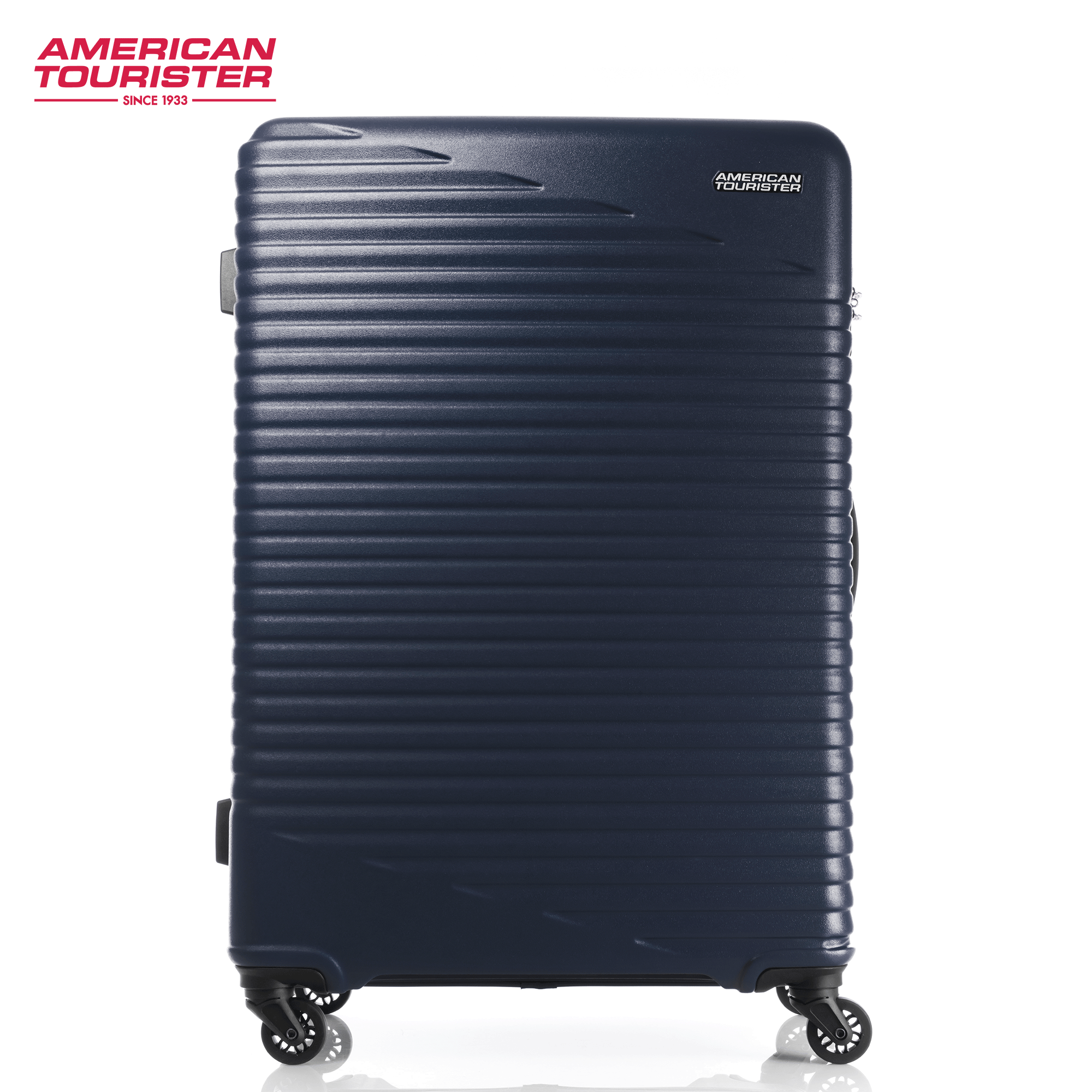 american tourister blue trolley bag