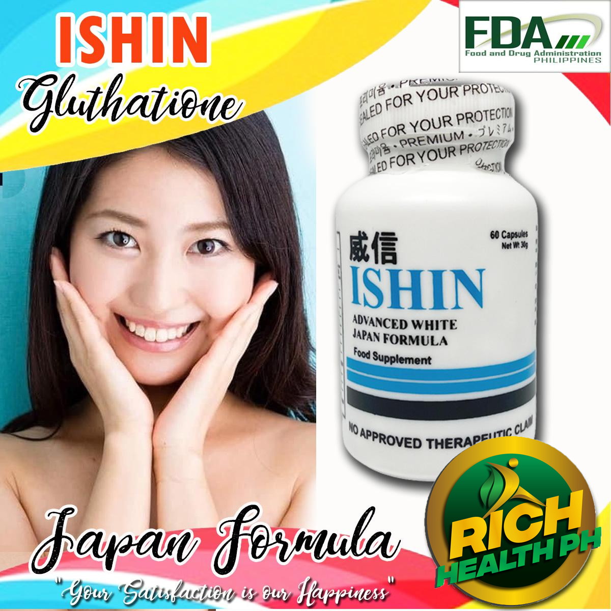 ishin glutathione price philippines Premium Plus - Original Improve your overall health with this powerful antioxidant Ishin Glutathione Original Japan 60caps