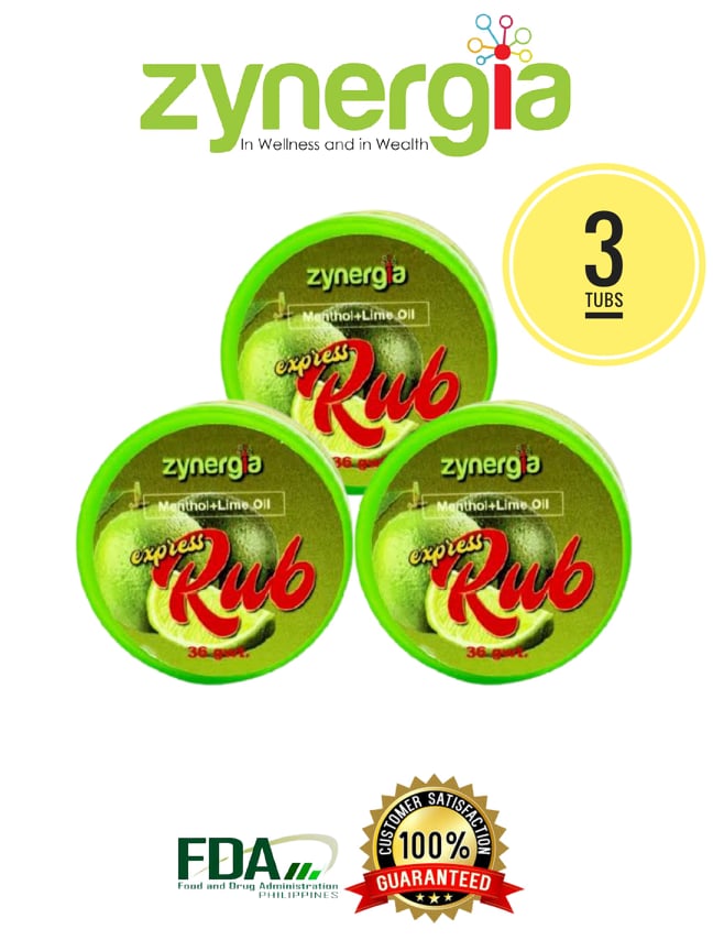 Zynergia Express Rub ( Menthol + Lime oil ) 3pcs Lazada PH