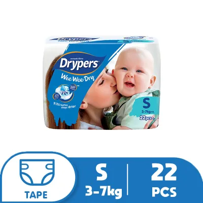 Drypers Wee Wee Dry Small (22 pcs) - Tape Diapers