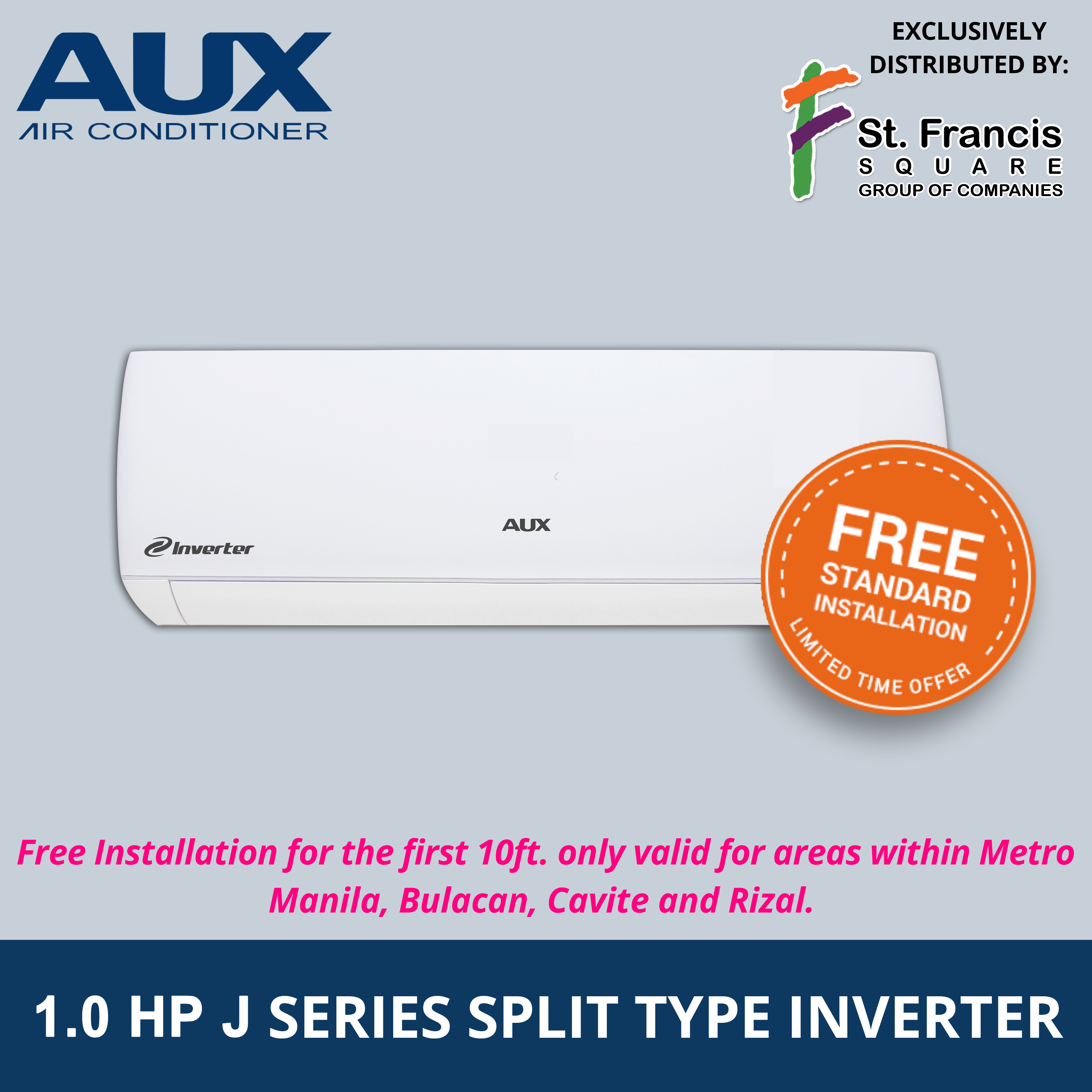 AUX Aircon 1HP JSeries Split Type Inverter Lazada PH