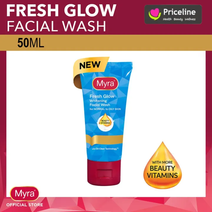 myra e fresh glow facial wash