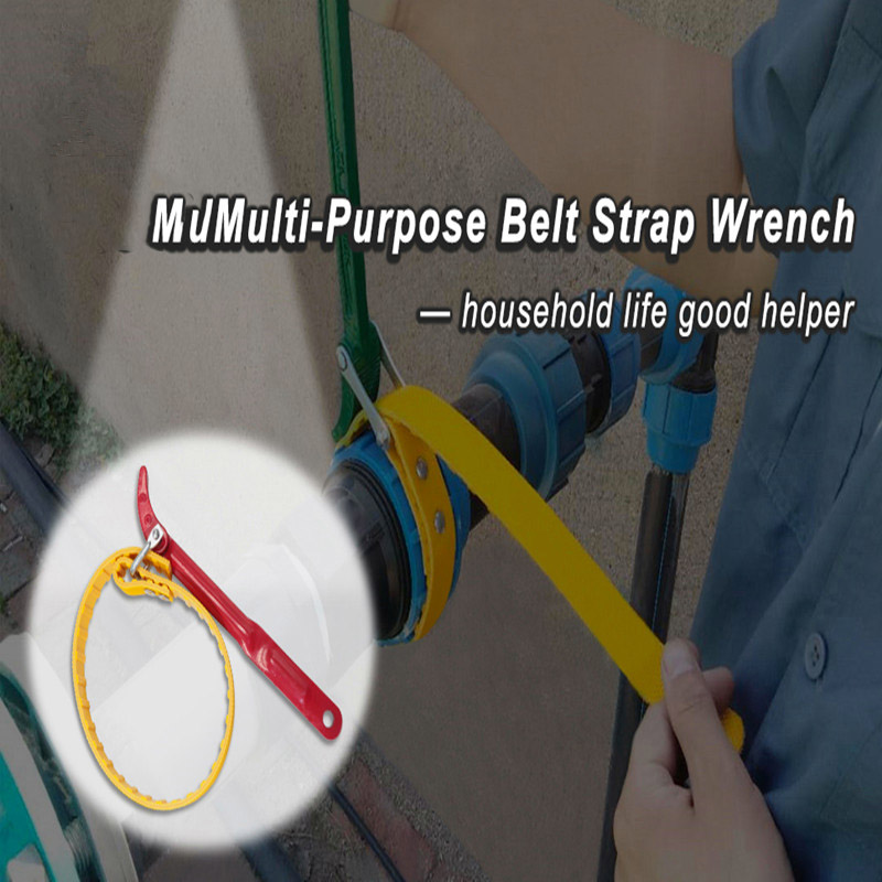 8 12 Inch Belt Wrench Multi-Purpose Adjustable Strap Universal