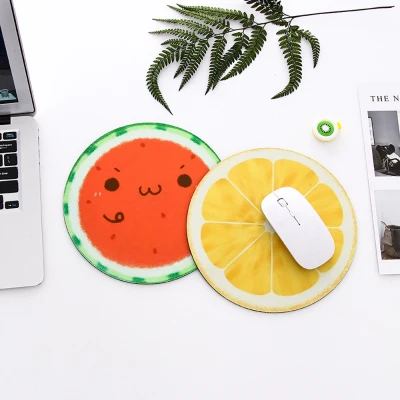 MSRC Soft Anti-slip Fruit Series Water Coaster Keyboard Mice Mat Mouse Pad Rubber Round Mousepad