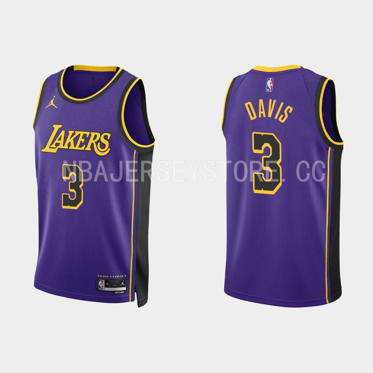 Los Angeles Lakers #23 Anthony Davis Purple Stitched NBA Jersey