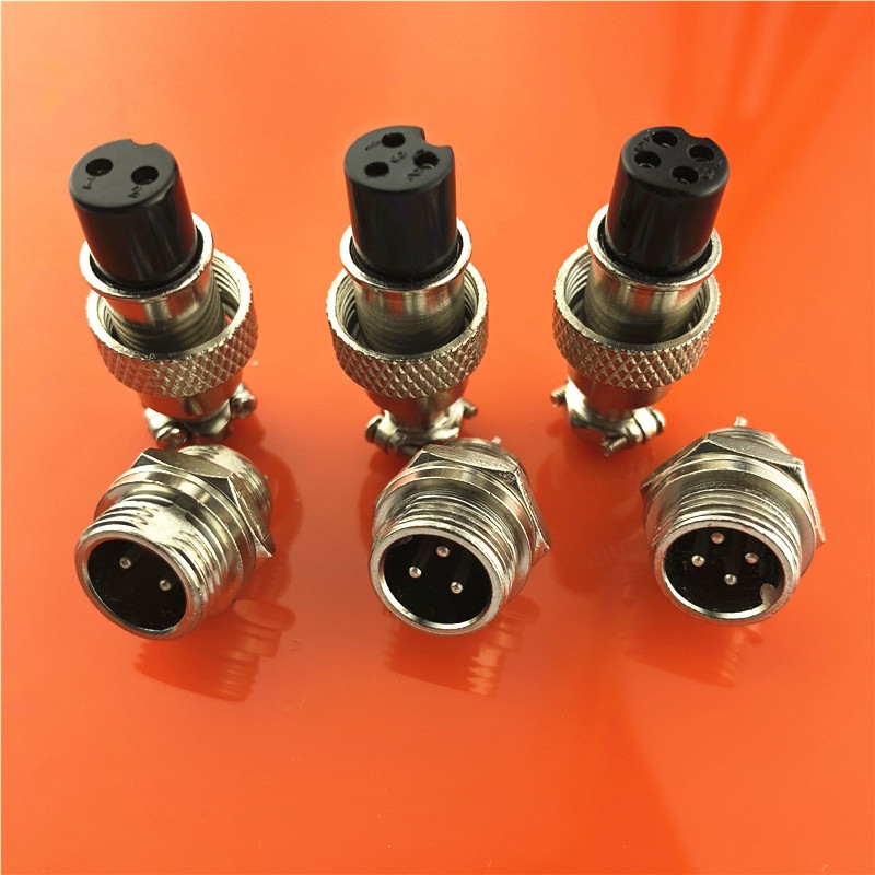 【CW】 1set GX12 2/3/4/5/6/7 Male Female 12mm Wire Panel Connector Plug