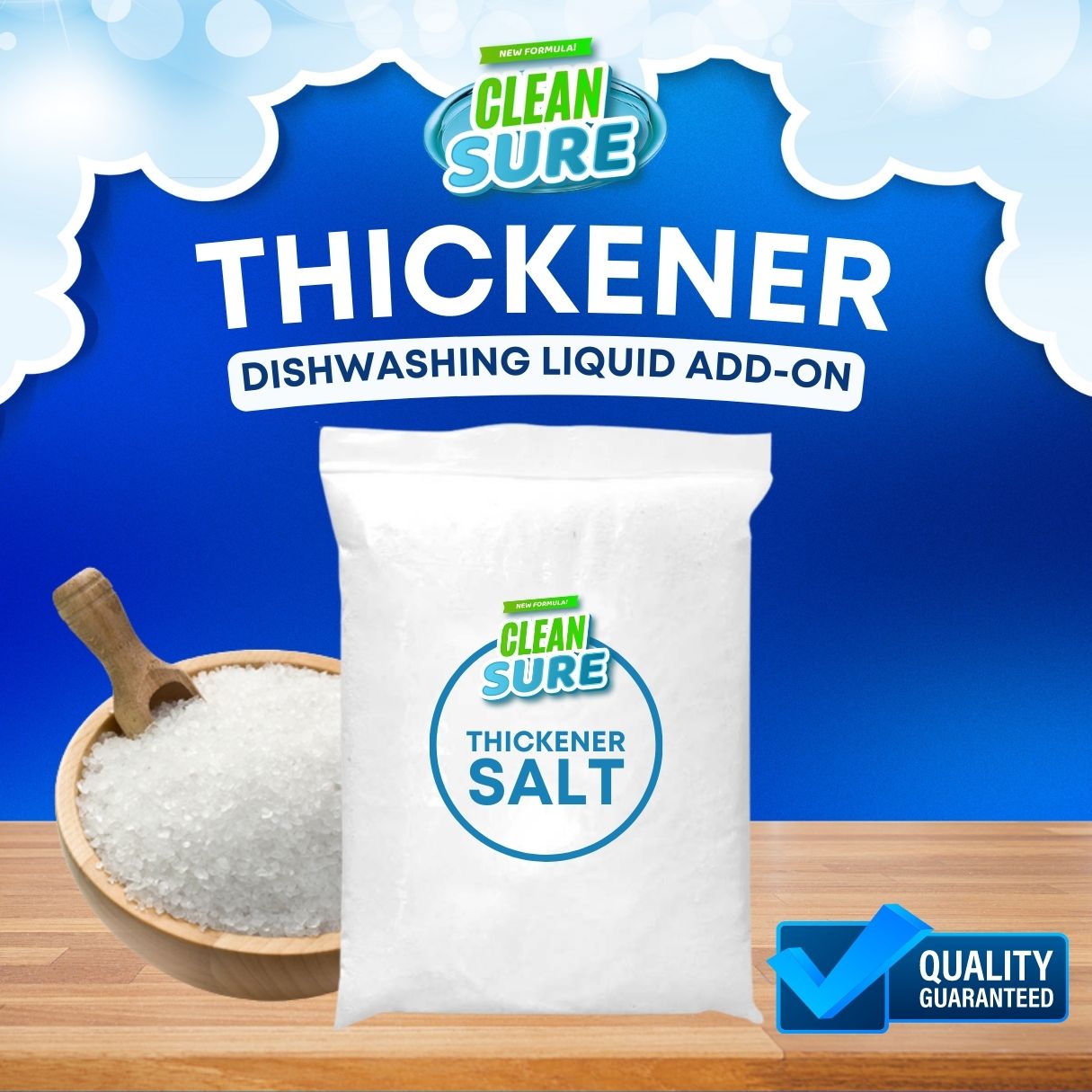 CleanSure Industrial Salt 1kg Thickener Agent Ingredients for