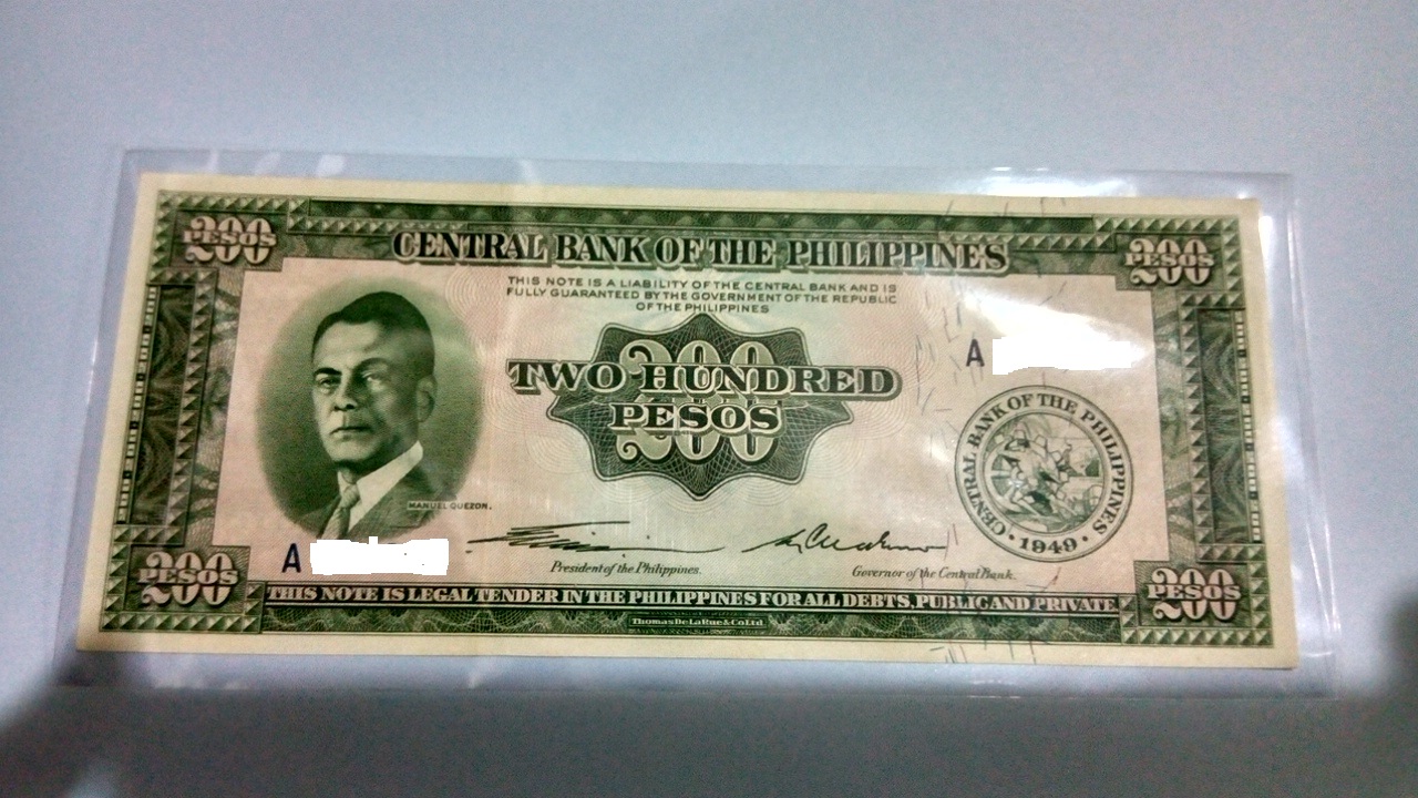 Philippines P-140 200 Pesos Year ND 1949 Uncirculated Banknote