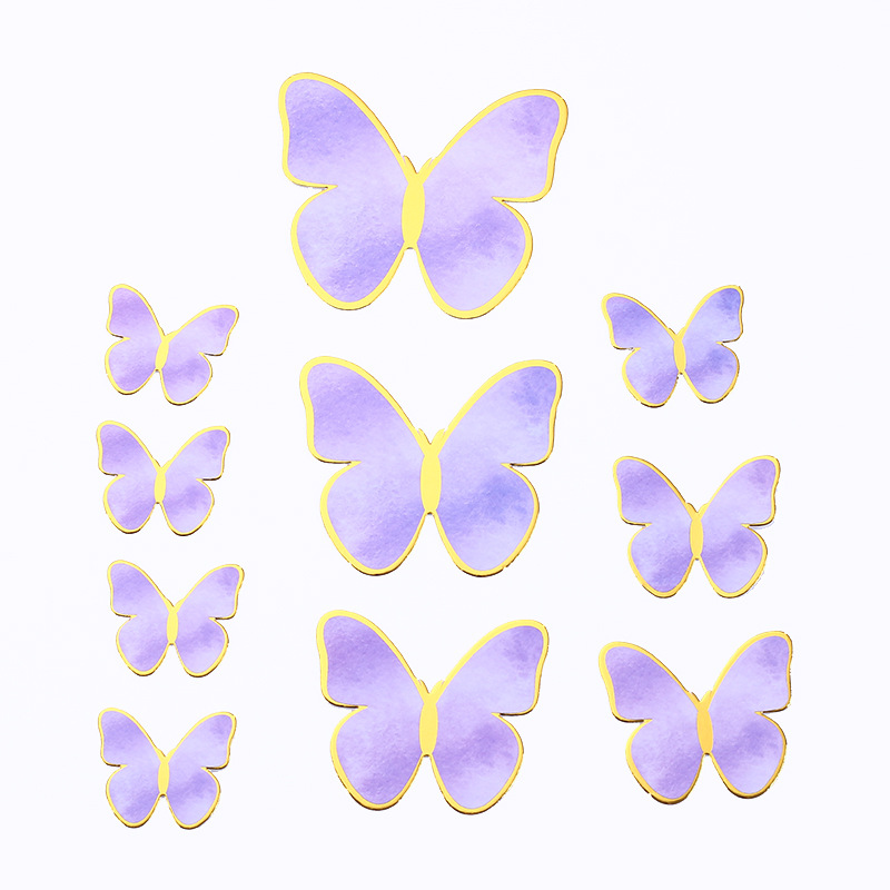 10 Pcs Dream Butterfly Cake Topper Decoration Butterfly Plug-in Scene ...