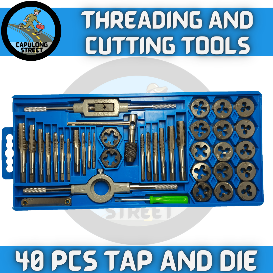 Manong Shop 40 Pcs Tap And Die Set Alloy Cutting Tools Threading Tools