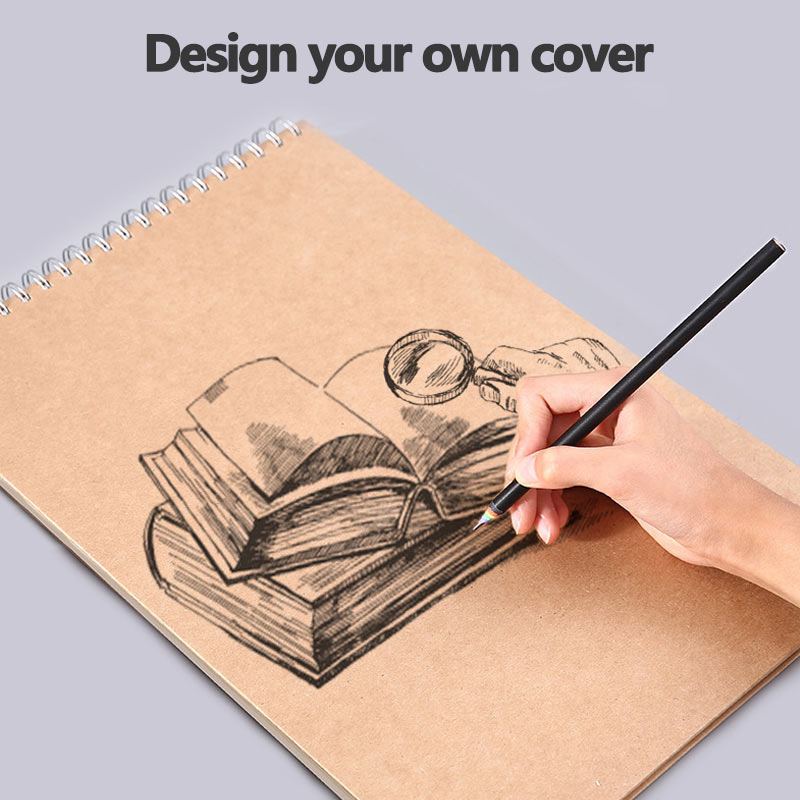 A4/8K Thicken Professional Sketchbook Thick Paper Ring Binder Notebook Art  School Supplies Pencil Drawing Notepad Stationery - AliExpress