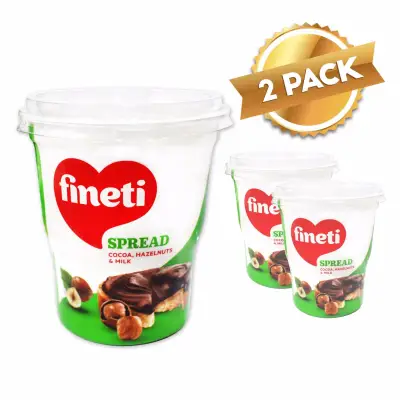 Fineti Hazelnut Spread with Cocoa 400g (Pack of 2)