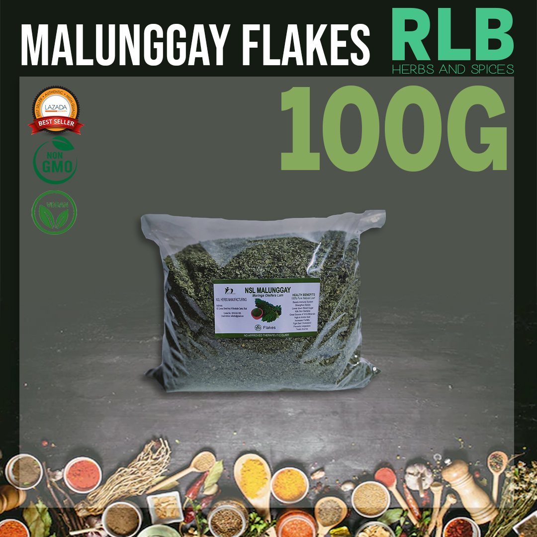 100 grams Pure Organic Natural Malunggay Flakes Nutrient Rich Antioxidant, Body Detox, Protein
