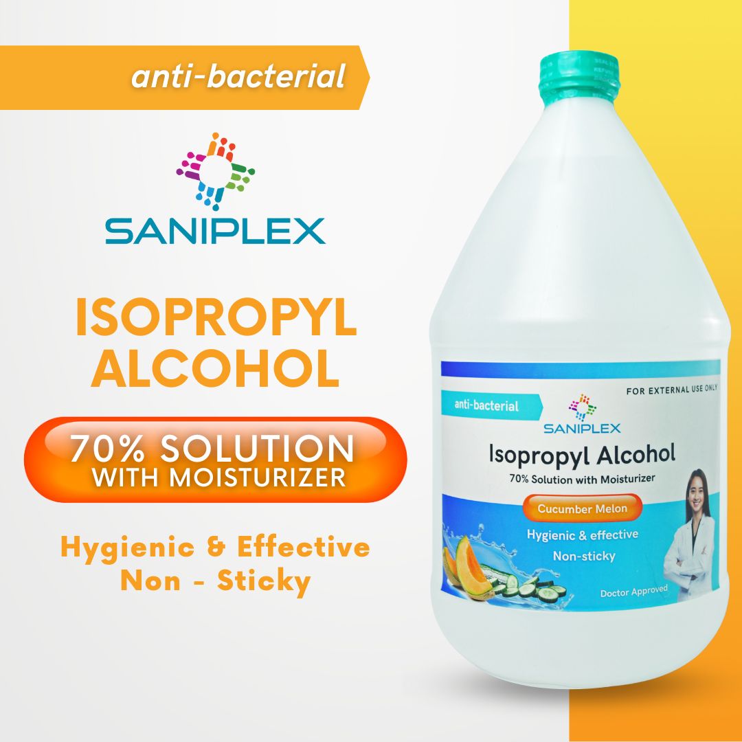 Saniplex Isopropyl Rubbing Alcohol First Aid Antiseptic and Treatment