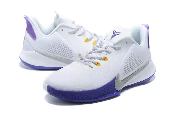 kobe white and purple shoes