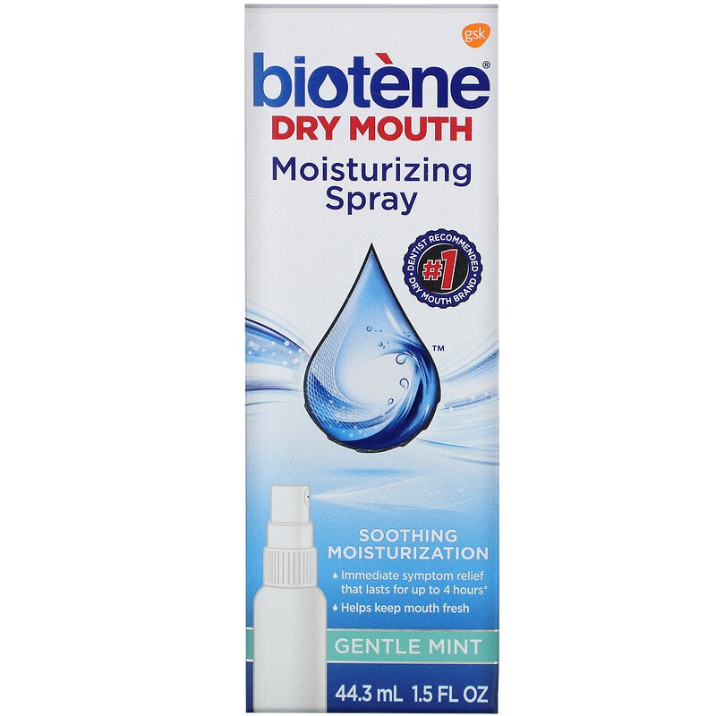 Biotene Dental Products, Dry Mouth Moisturizing Spray, Gentle Mint, 1.5
