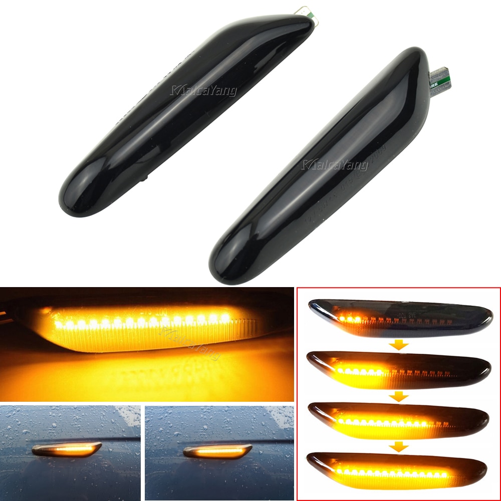 Dynamic LED Turn Signal Light Side Marker For BMW E60 E61 E90 E91 E87 E81 E83 E84 E88 E92 E93 E82 E46 1 3 5 Series X1 X3 2004