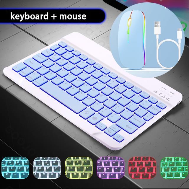 Keyboards GOOJODOQ Backlit Wireless Bluetooth Keyboard and Mouse with ...