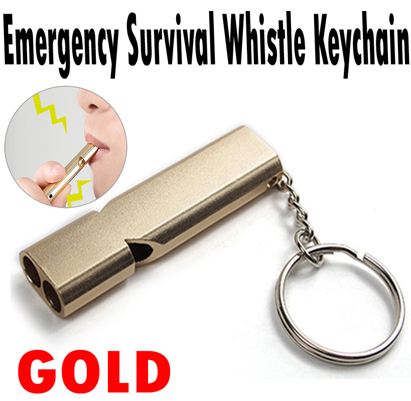 Emergency Survival Whistle Keychain Aluminum Alloy Outdoor Camping Hiking  Accessory