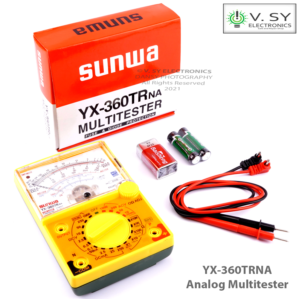 SUNWA YX360TRNA Analog Multitester with Free Battery Multimeter Tester