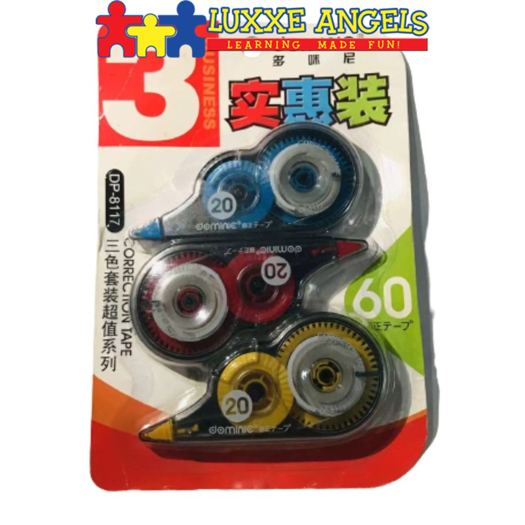 Luxxe Angels 3 IN 1 DP8117 Correction Tape Stationery & Craft