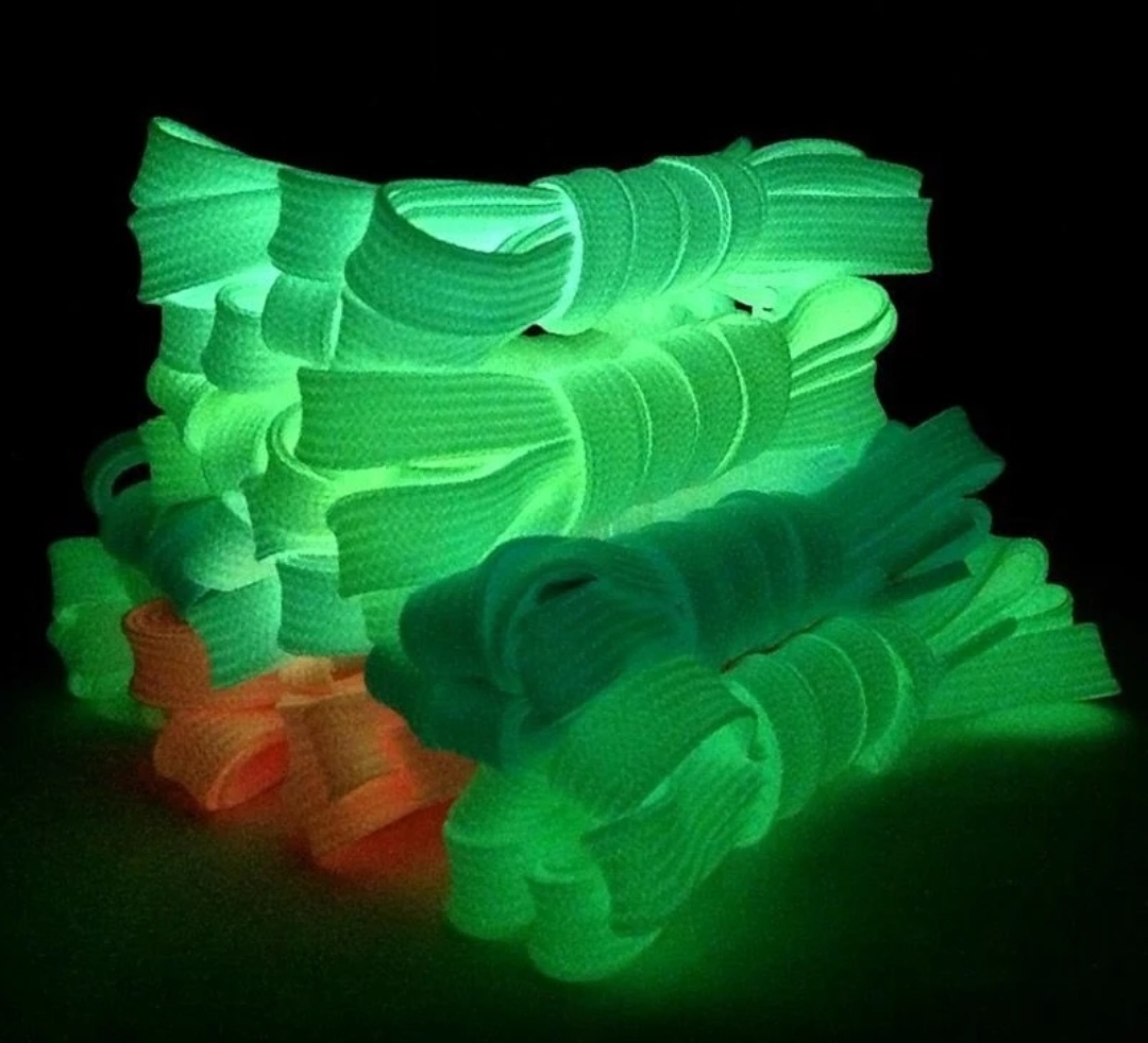 1Pair Luminous Shoelace Flat Athletic Glow In The Dark Shoe Laces Strings