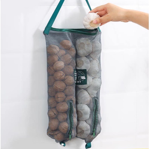 Hanging Mesh Storage Bags For Vegetables,Potatoes,Onions,Garlics,Long