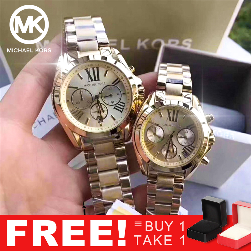 Michael Kors Bradshaw MK6274 Cooper Chronograph Gold Stainless Watch Couple  Buy 1 Take 1 For Women Pawnable | Lazada PH