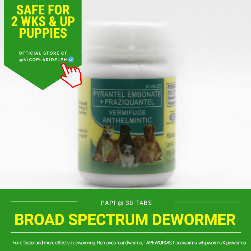 Papi Pirantel Vermifuge Tablet for Fast and Effective Deworming of Dogs ...
