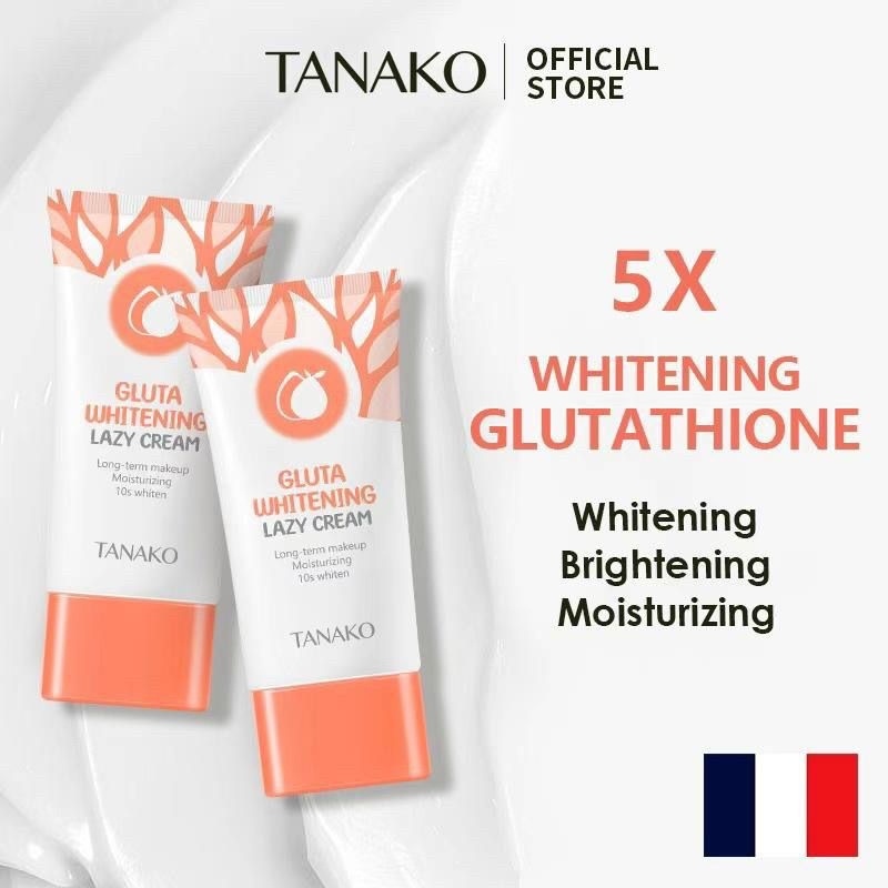 tanako glutathione TANAKO Glutathione Whitening Cream Facial Cream Lazy Cream BB Cream Minutong Exfoliation 30g