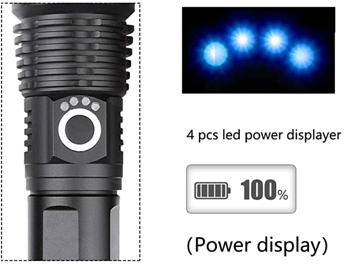 L-839 Xhp50 strong light flash USB LED flashlight camping, fishing