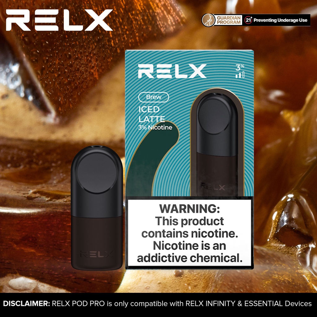 Ready Stock Relx Pod Pro Ice Latte For Infinity Device And Essential Device Vape Juice