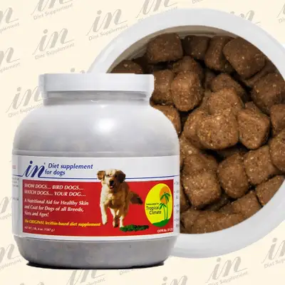 IN DIET Supplement for Dogs, 1 lb 8 oz (1.5lbs) (680g) (+/-312pcs) for healthy coat and skin (inDiet)