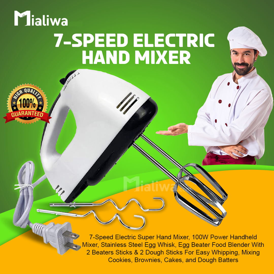 Electric Mixer 7Speed Electric Super Hand Mixer 100W Power Handheld