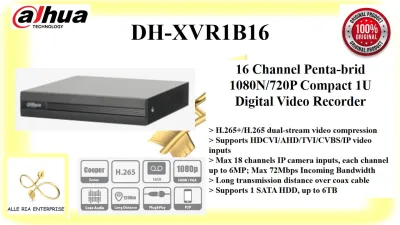 DAHUA DH-XVR1B16 16 Channel Penta-brid 1080N/720P Compact 1U Digital Video Recorder