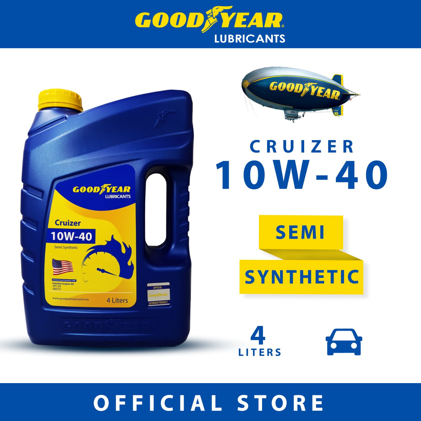 GOODYEAR Synthetic Blend CRUIZER 10W40 Gasoline Engine Oil (4 Liters