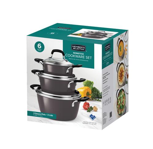 Member's Selection Stackable Cookware Set 6 Pieces (Color may vary ...