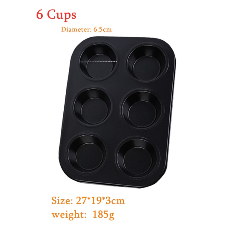 6/12Holes Square Cupcake Pan Mini Muffin Tray Cupcake Mold Muffin Pan  Carbon Steel Baking Pan Non Stick Bakeware Biscuit Pan ZXH - AliExpress