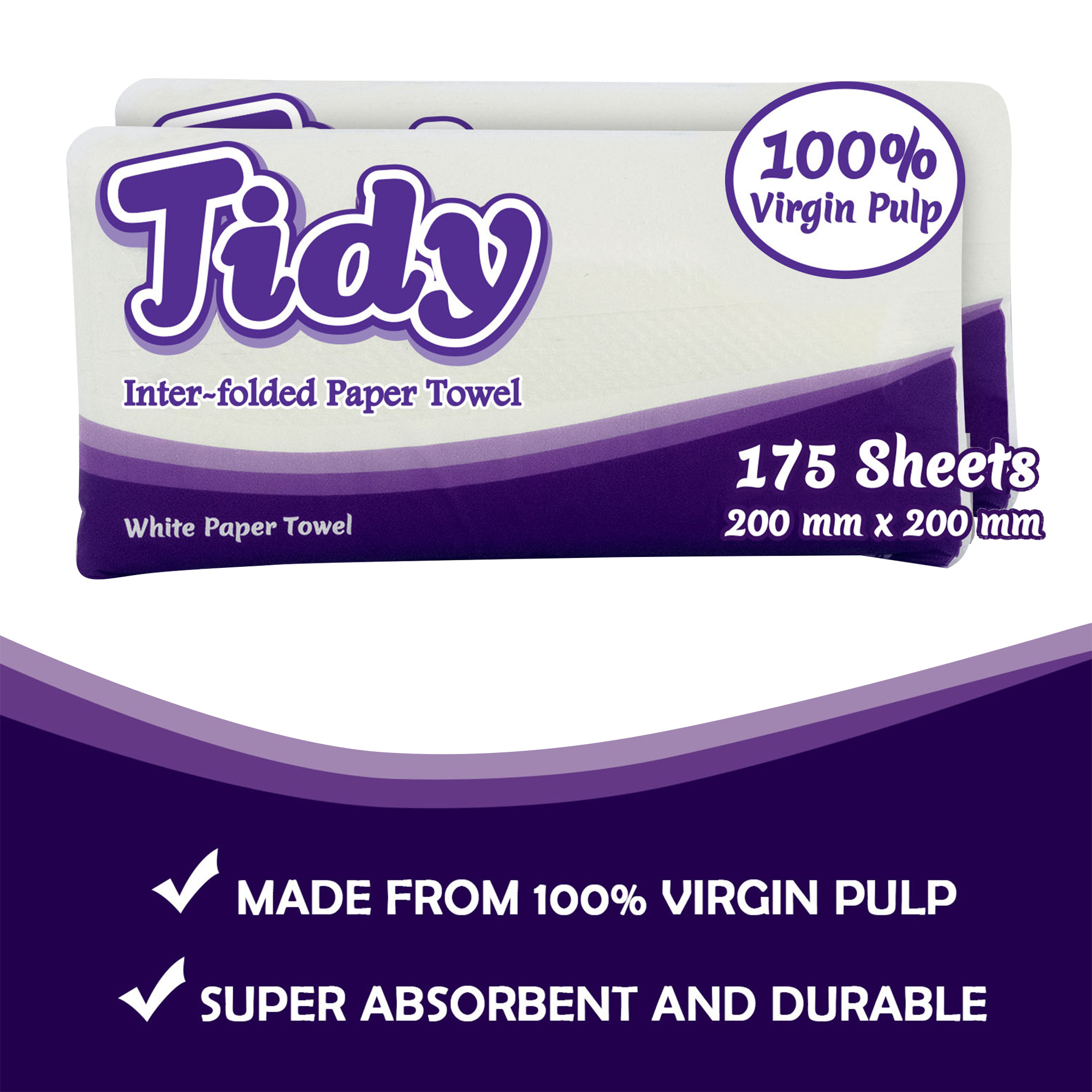 Tidy Interfolded Paper Towel White 175 sheets x 2 Lazada PH