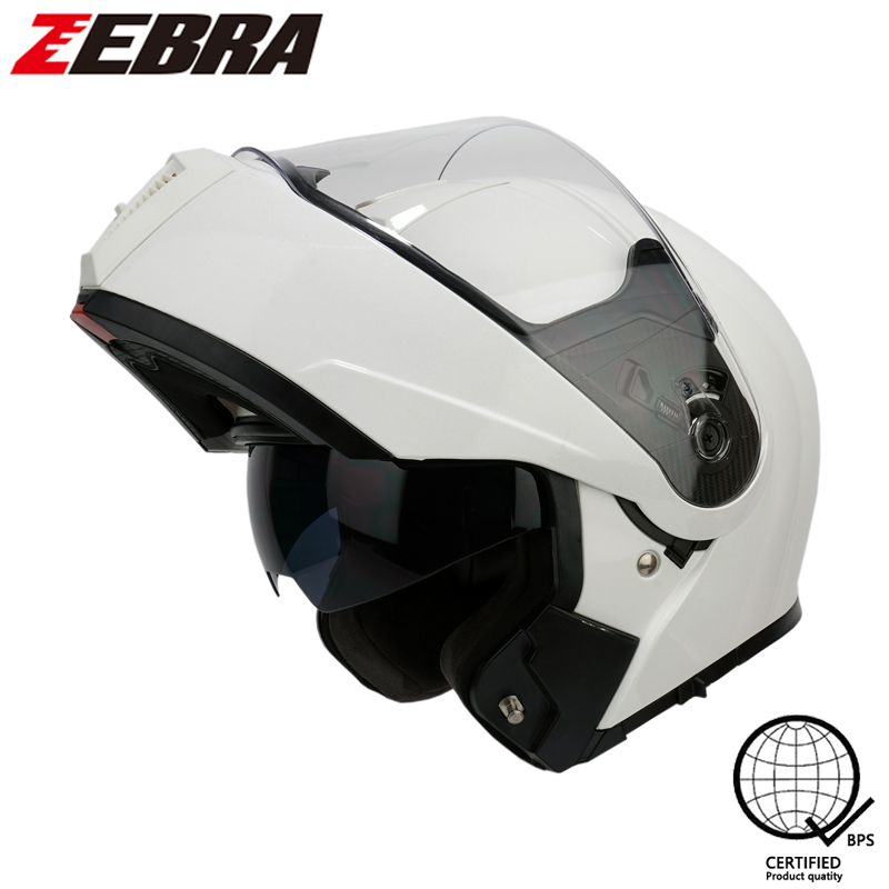 zebra ym 211 plain motorcycle Full face helmet original dual visor