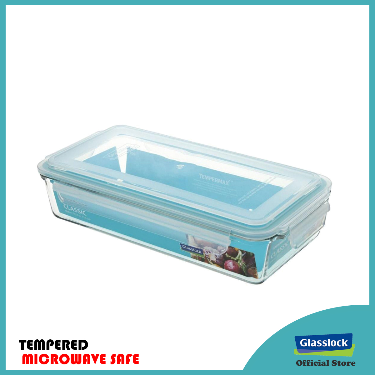Glasslock Rectangle Type Glass Food Container 1700ml (Clear) Lazada PH