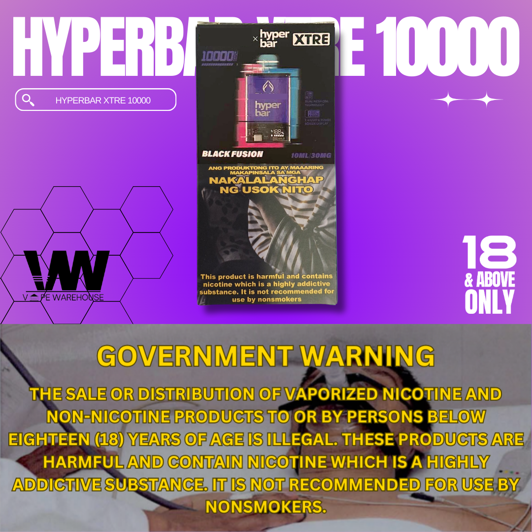 HYPERBAR XTRE 10000 PUFFS DISPOSABLE Lazada PH hyperbar-xtre-10000-puffs-disposable-lazada-ph