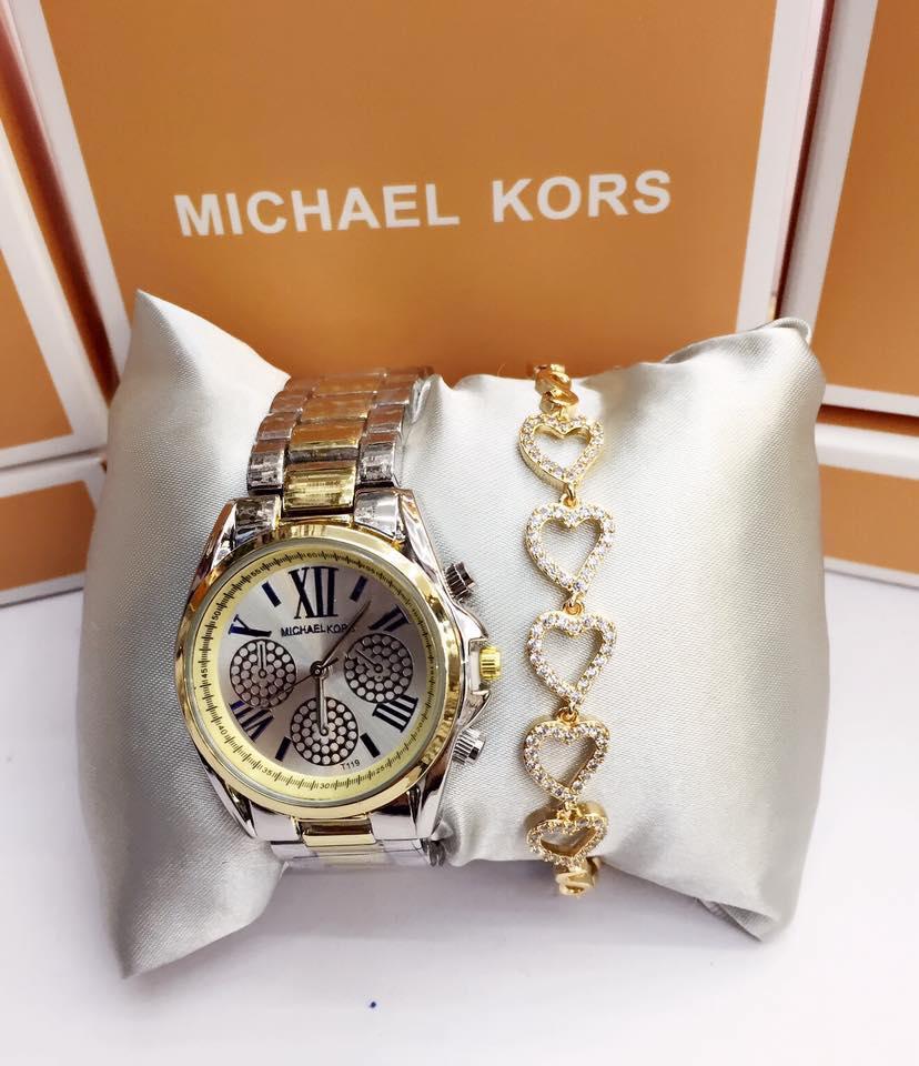 michael kors purse and watch set