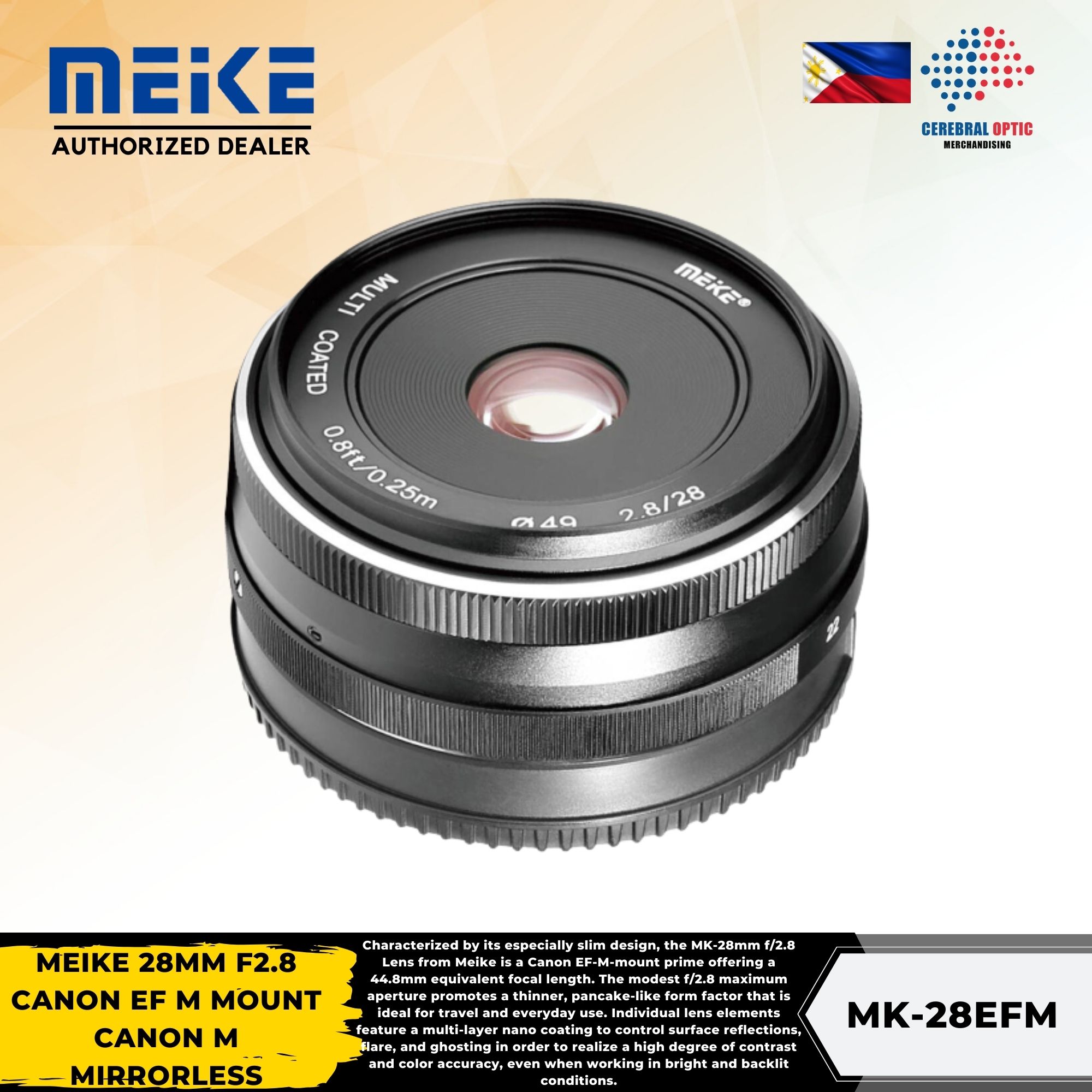 MEIKE 28MM CANON EF M MOUNT CANON M MIRRORLESS Cerebral