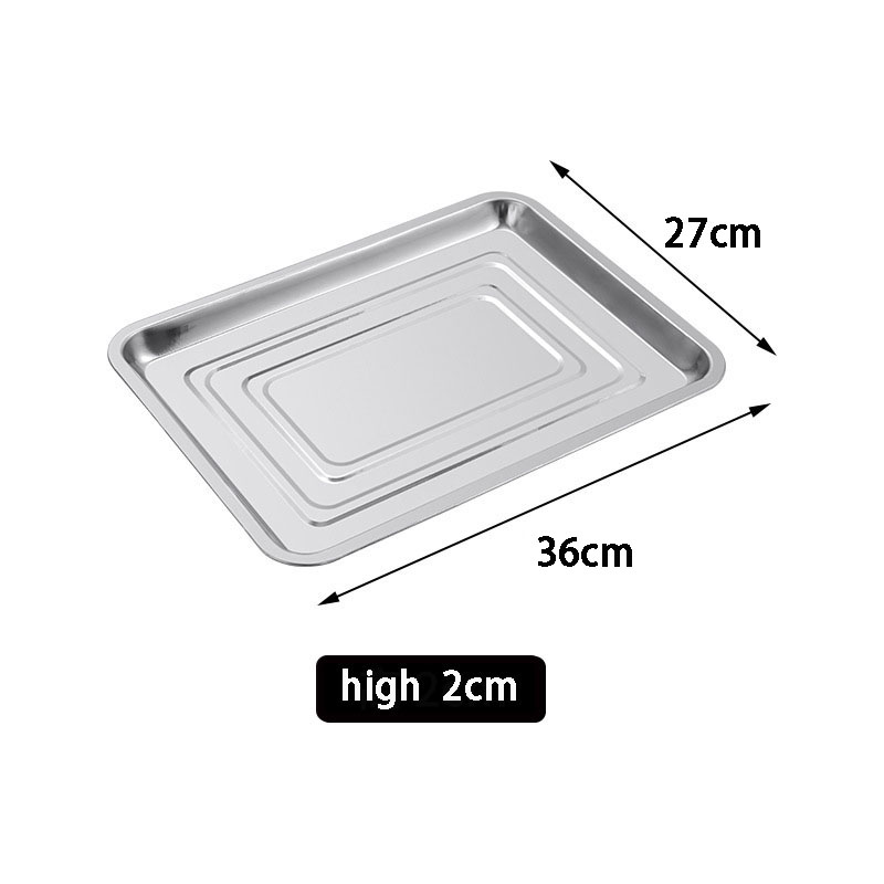 🔥Wishwa👍 Kitchen Rice Plate 304 Stainless Steel Square Plate Fruit