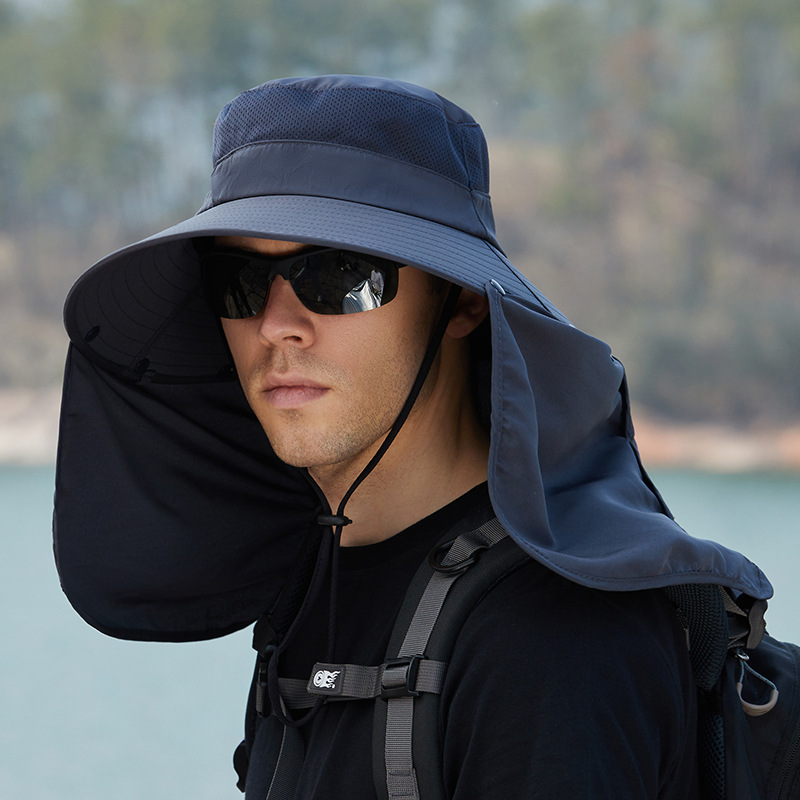 Sun Hat For Men Fisherman Hat 15cm Large Brim Sunscreen Hat For Men Sun  Protection UV Protection Fishing Mountaineer