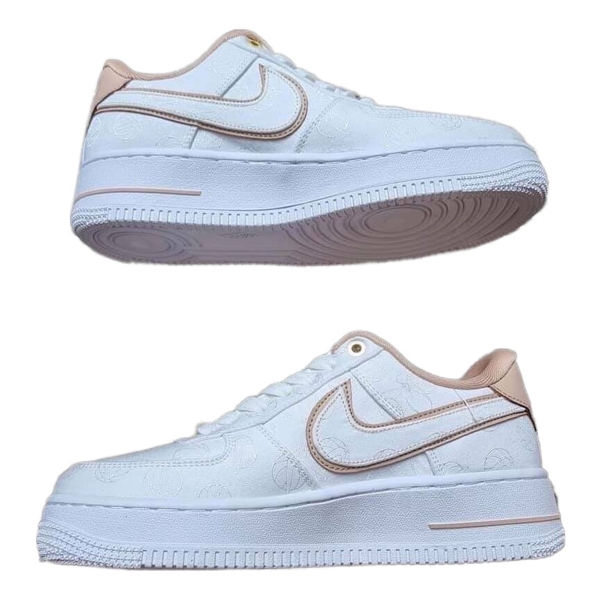 nike air force 1 lux white metallic gold bio beige