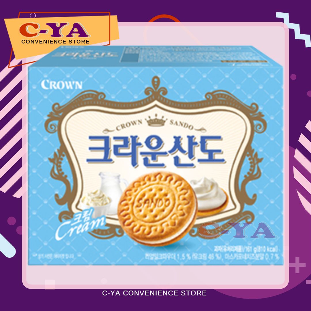 CROWN Sando Milk Cream Filled Sandwich Cookies 161g Lazada PH