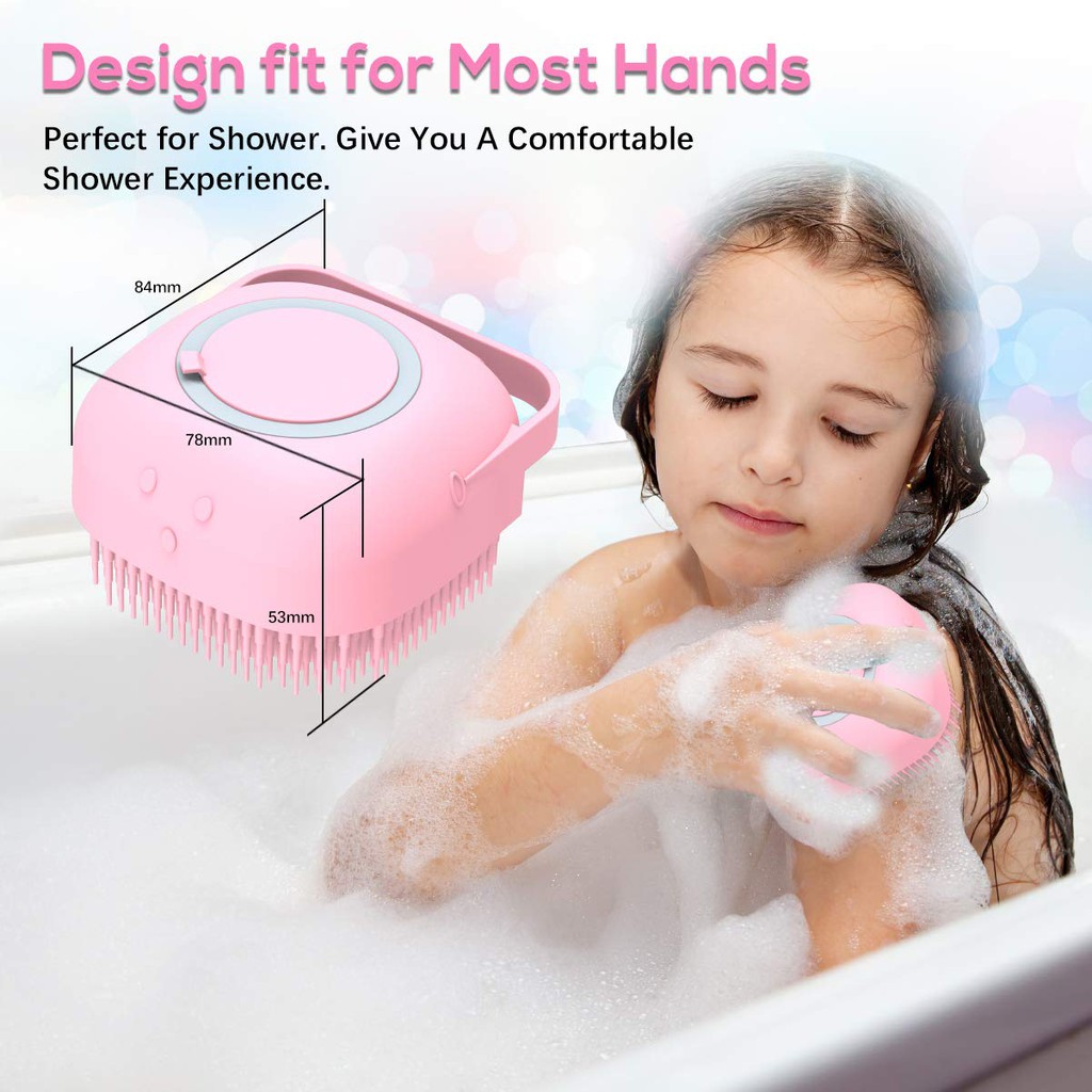 HB906 Silicone Bath Body Shower Brush, Exfoliating Cleansing Soft Brush  Scrubber Bristles | Lazada PH